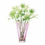 LSA Blush Optic Chiffon Glass Vase 35cm