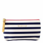 Navy and white all aboard! Stripy make up bag