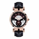 CHRONO DIAMOND - LADIES BLACK/ROSE GOLD LEATHER FERONIA WATCH