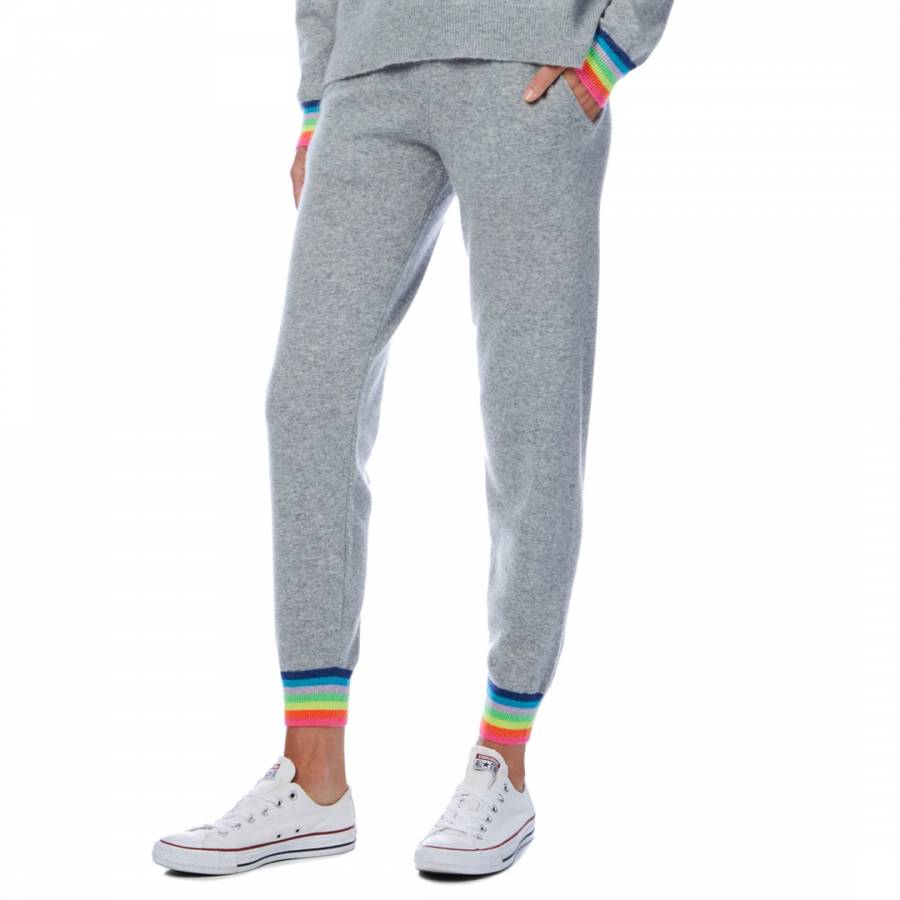 Cashmere gifts Grey Rainbow Cuff Cashmere Jogger