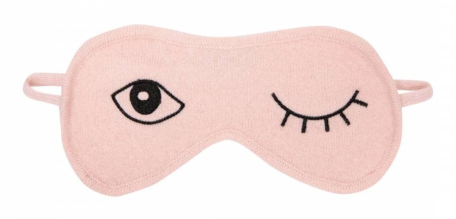 Pale Pink Wink Eye Mask cashmere gift