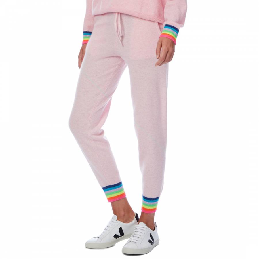 Cashmere gifts Pink Rainbow Cuff Cashmere Jogger