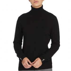 black roll neck autumn layering