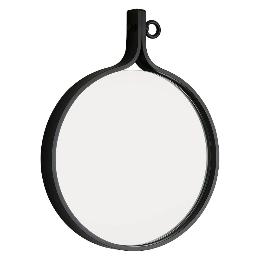 Habitat Black Morei Round Screw Bolt Mirror