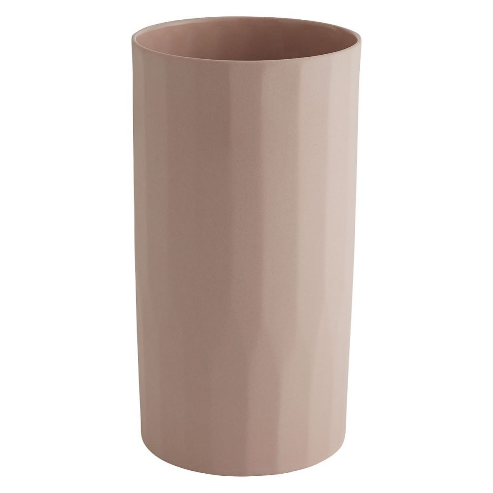 Habitat Pink Maeve Carved Vase