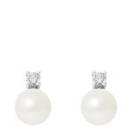 Mitzuko White Pearl Stud Earrings