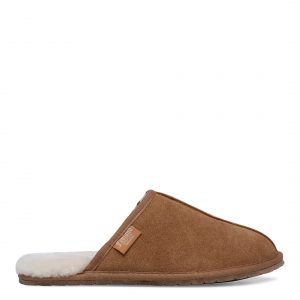 FENLANDS SHEEPSKIN Men's Chestnut Sheepskin Mule Slipper