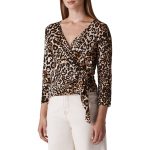 Whistles Multi Leopard Cotton Top Christmas party outfits