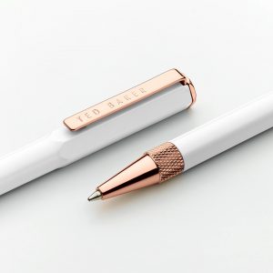 Ted Baker White Quartz Premium Ballpoint Pen