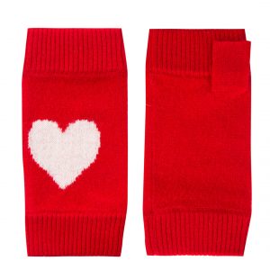 Laycuna London Red Cashmere Heart Wrist Warmer