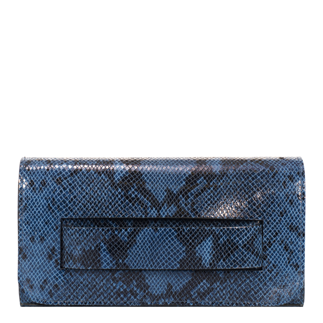 GIORGIO COSTA Blue Leather Clutch Bag