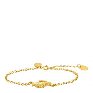 ALEX MONROE Gold Plated Hands of Friendship Bracelet