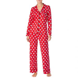 DKNY Red/Print Long Pj Set