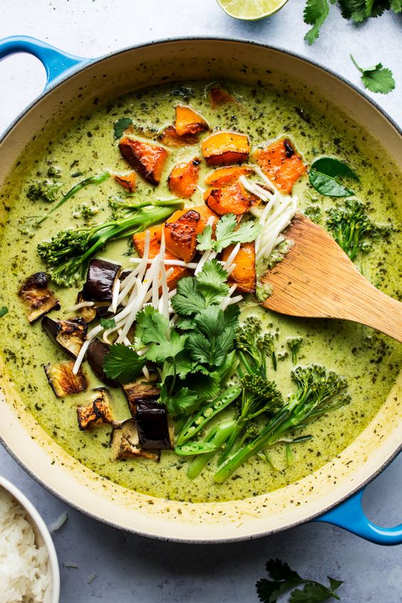 vegan green thai curry recipe Lazy Cat Kitchen