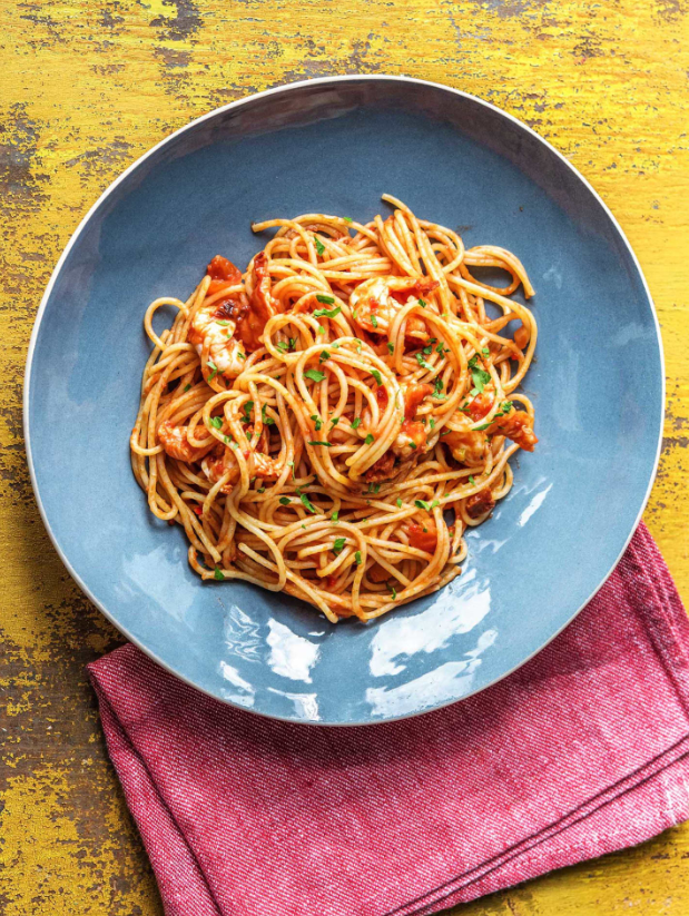 Chilli King Prawn Spaghetti, hello fresh recipe