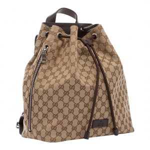 GUCCI Women's Gucci Logo Canvas Backpack