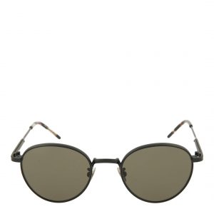 Bottega Veneta Grey Green Round Sunglasses