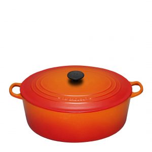 LE CREUSET Volcanic Oval Cast Iron Casserole, 27cm