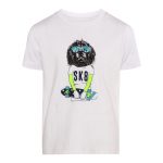 SUNUVA Boys White Skateboard T-Shirt