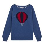 BRORA Blue Cashmere Hot Air Balloon Jumpe