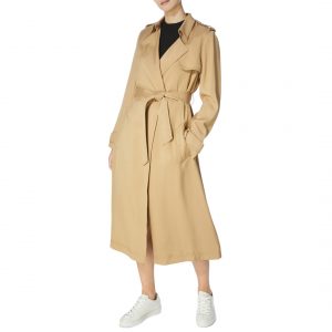 KAREN MILLEN Camel Clean Trenchcoat