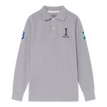 Hackett London Grey Marl Number Logo Polo