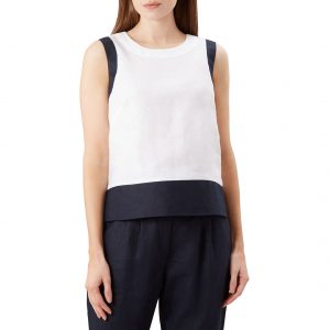 HOBBS LONDON White Halle Linen Top