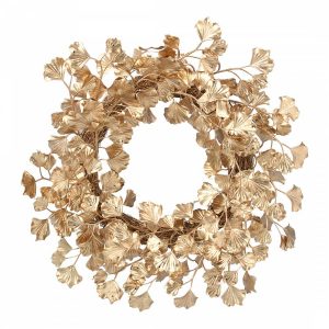 Gold wreath, christmas decorations