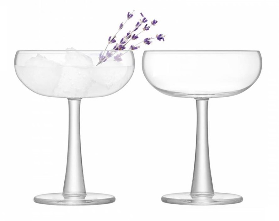 Set of 2 Clear Gin Coupe Glasses