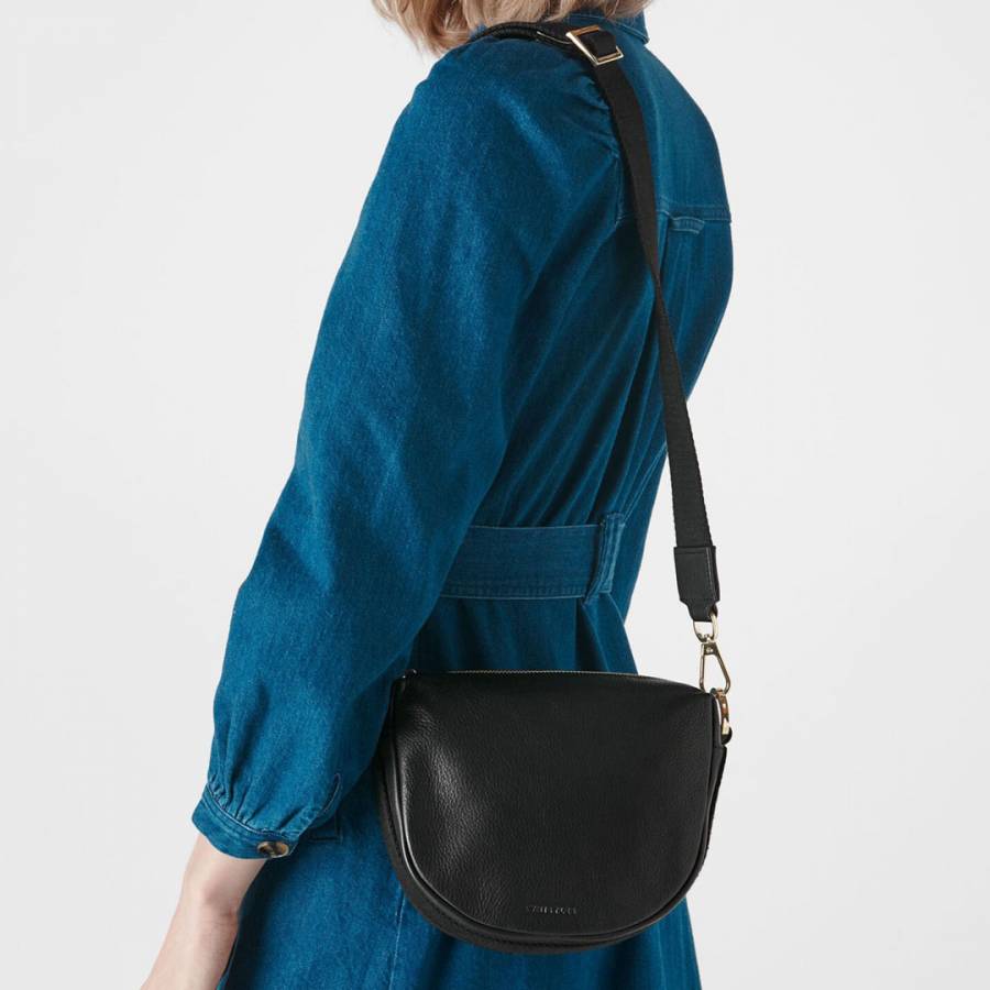 Whistles Black Earl Leather Satchel