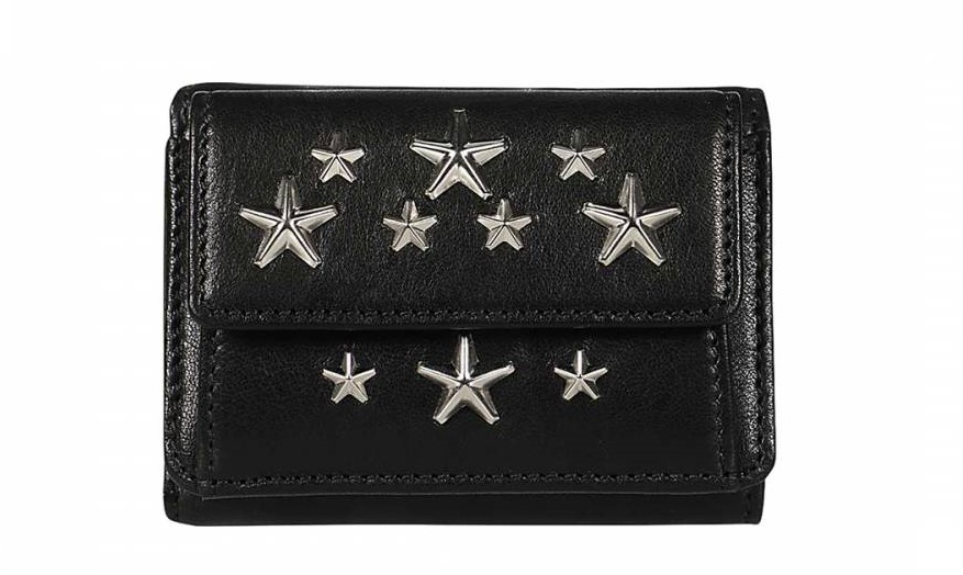 Jimmy Choo Nemo Studded Black Coin/Card Holder