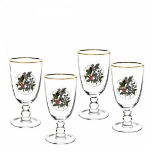 Portmeirion Set of 4 The Holly & The Ivy Goblets