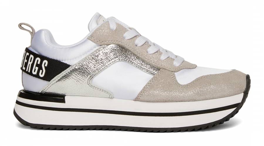 fitness gifts dirk bikkembergs White/Silver Ladene Sneakers