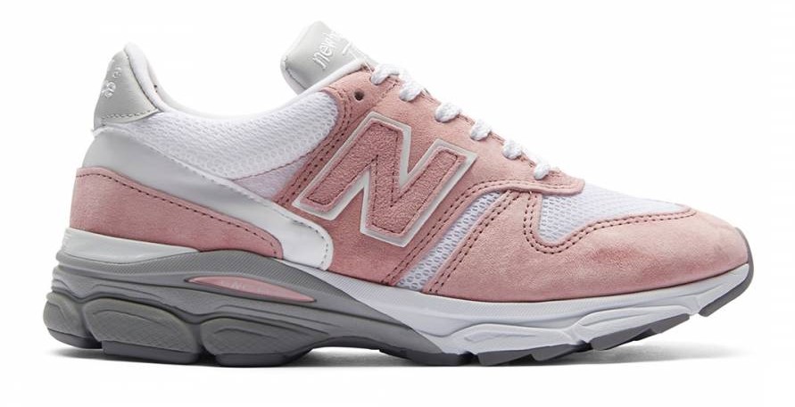 fitness gifts New Balance: Made in UK Pink & White 7709 Made in England Low Sneaker - £85