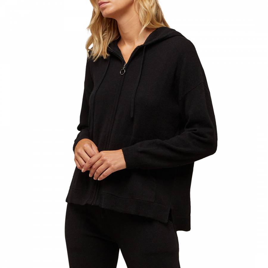 No. Eleven Black Cashmere Blend Zip Hoody - £79