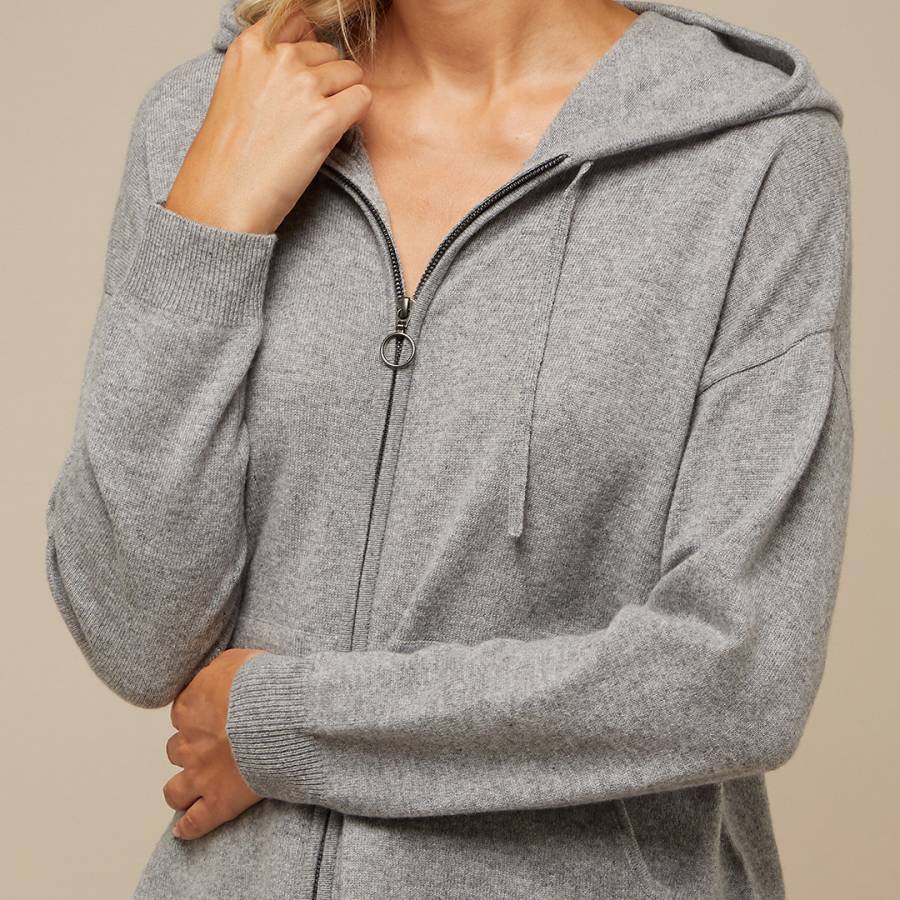 Blue Monday no. eleven Grey Cashmere Blend Zip Hoody