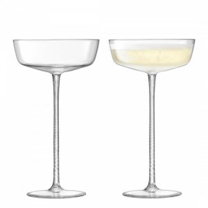 spring tablescape champagne saucers