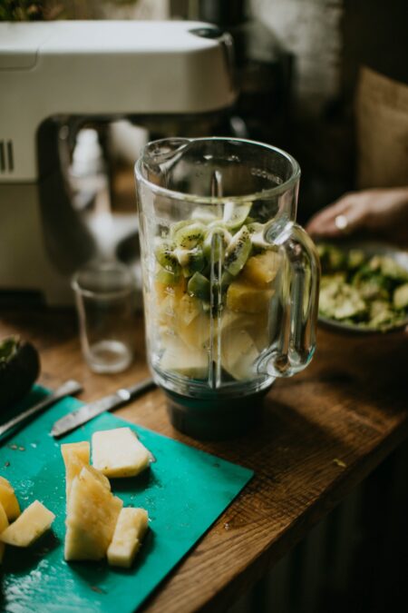 Woman making smoothie