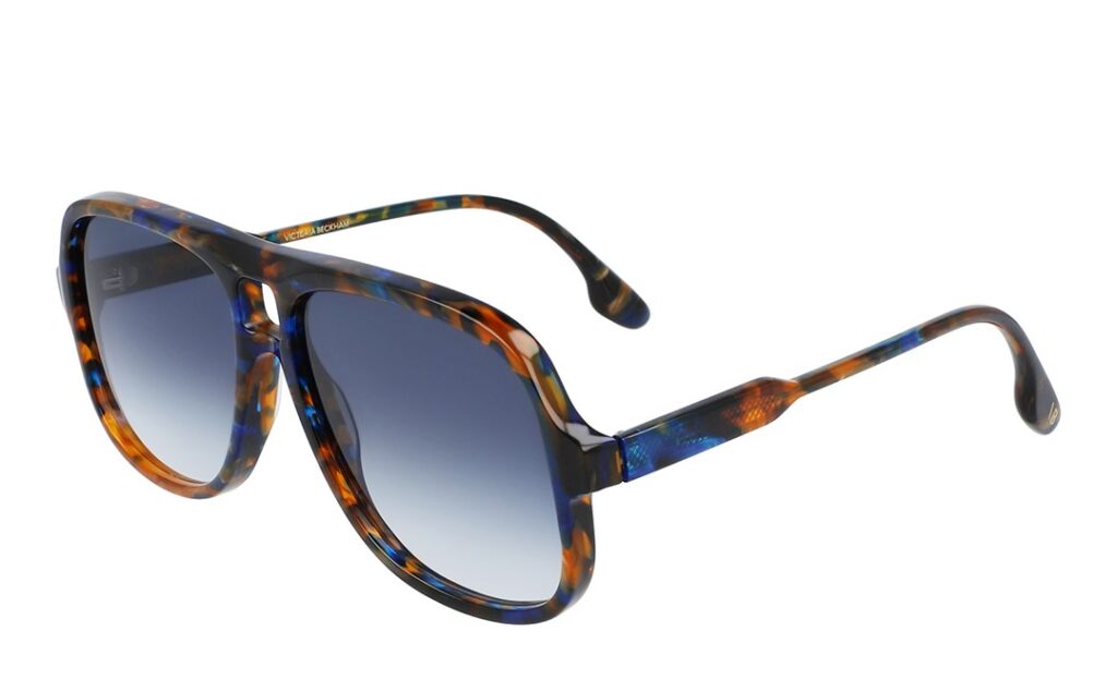 VICTORIA BECKHAM
Havana Blue Navigator Sunglasses By Victoria Beckham