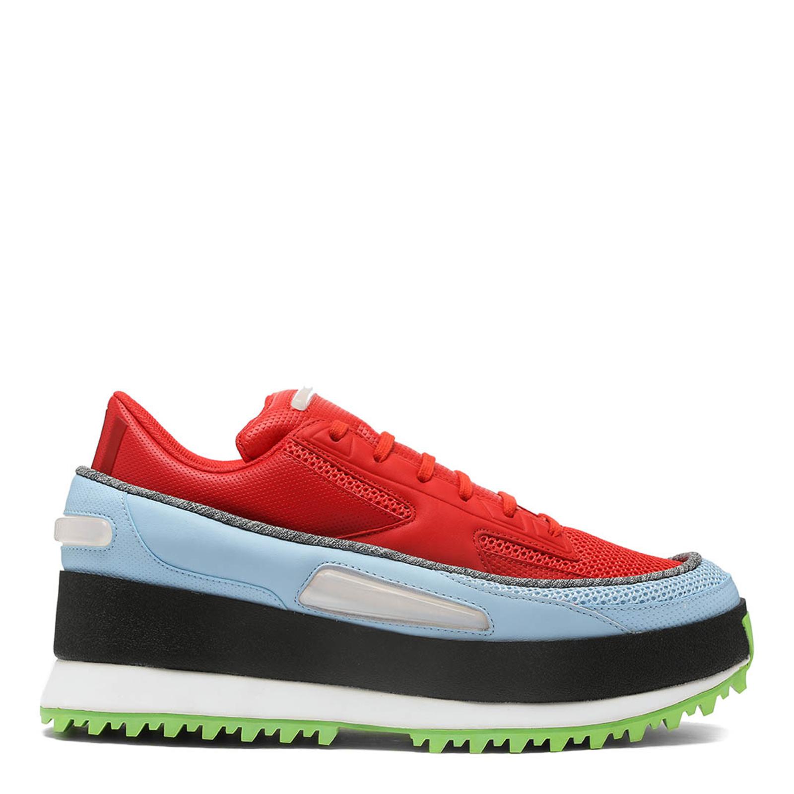 Red Multi Raf Simons Platform Lace Sneaker - BrandAlley