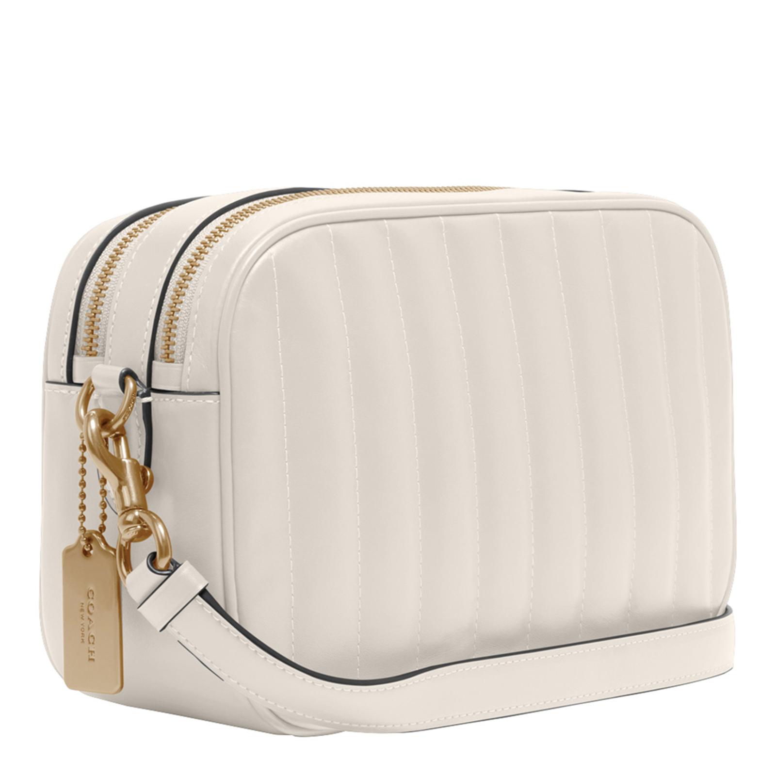 White Pebbled Leather Jes Crossbody Bag - BrandAlley