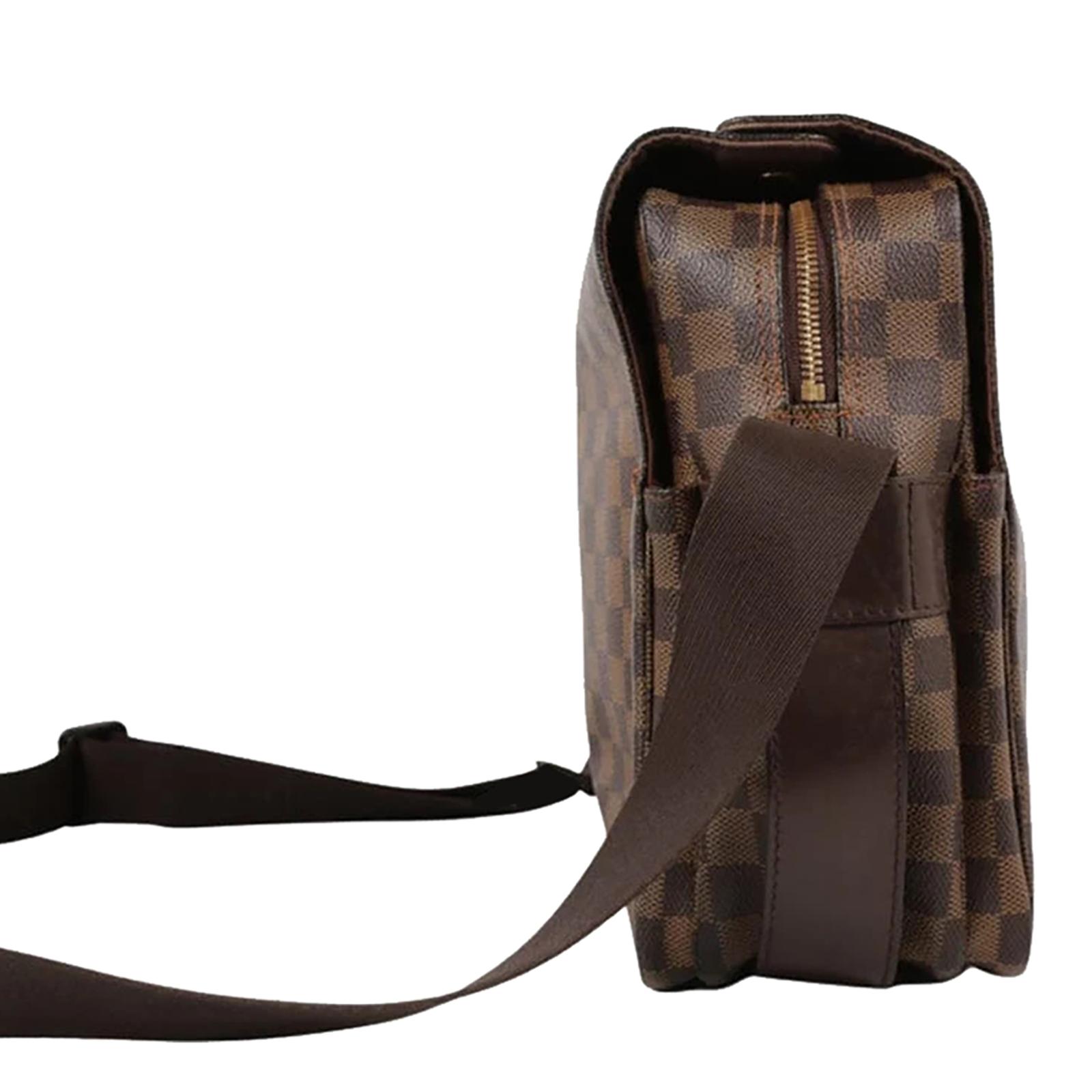 Brown Louis Vuitton Damier Ebene Canvas Naviglio Medium Bag - BrandAlley