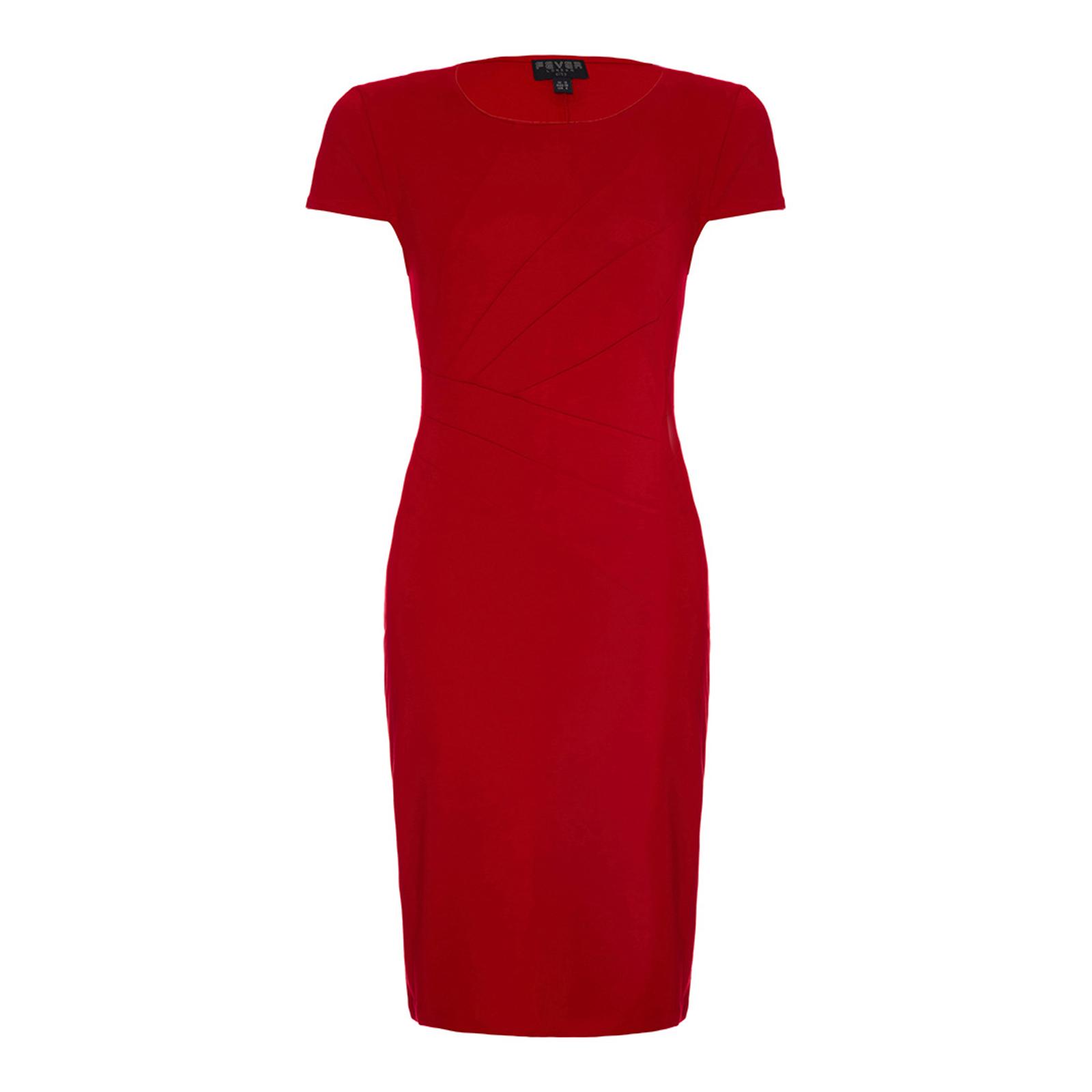 Red Chelsea Asymmetric Stretch Dress - BrandAlley