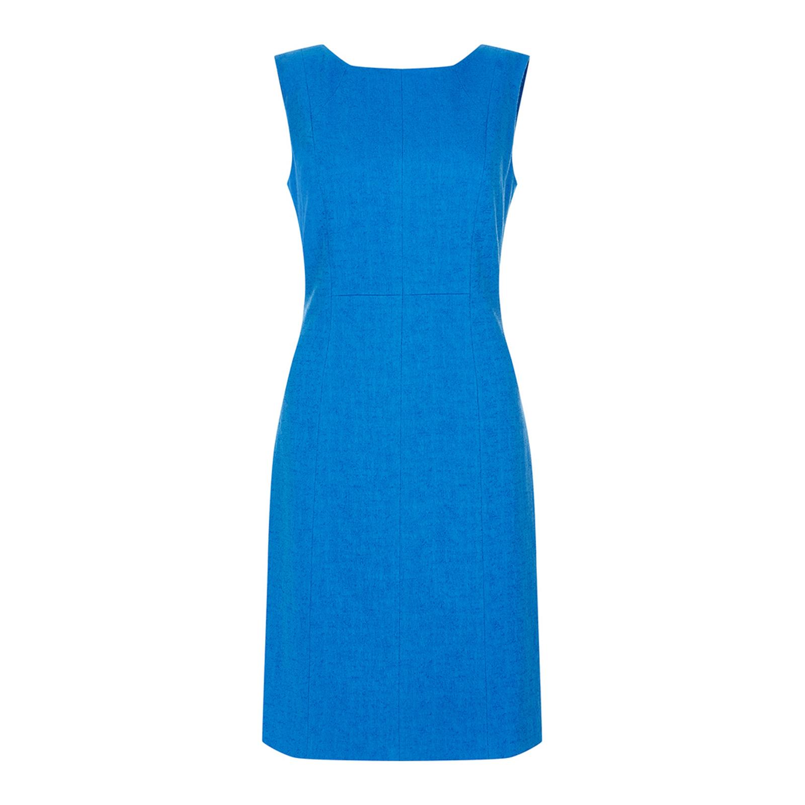 Blue Skylar Cotton Blend Shift Dress - BrandAlley