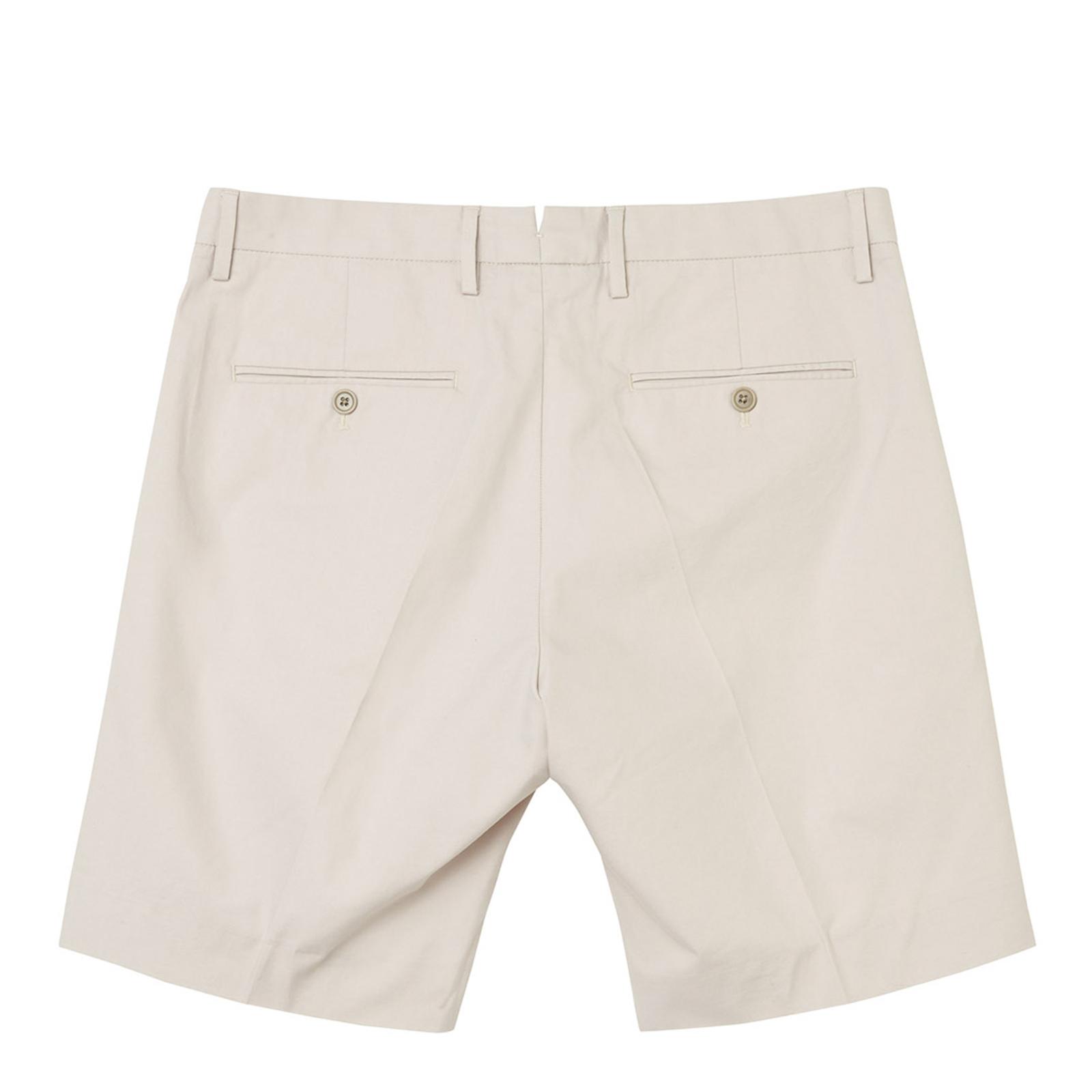 Beige Cotton Blend Bermuda Shorts - BrandAlley