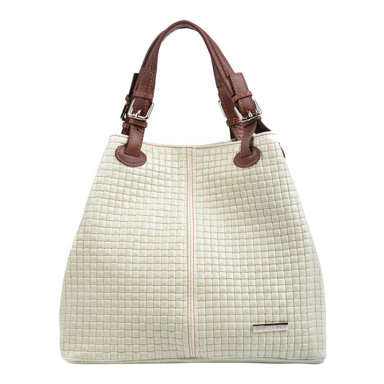 Cream Leather Shopper Bag - BrandAlley