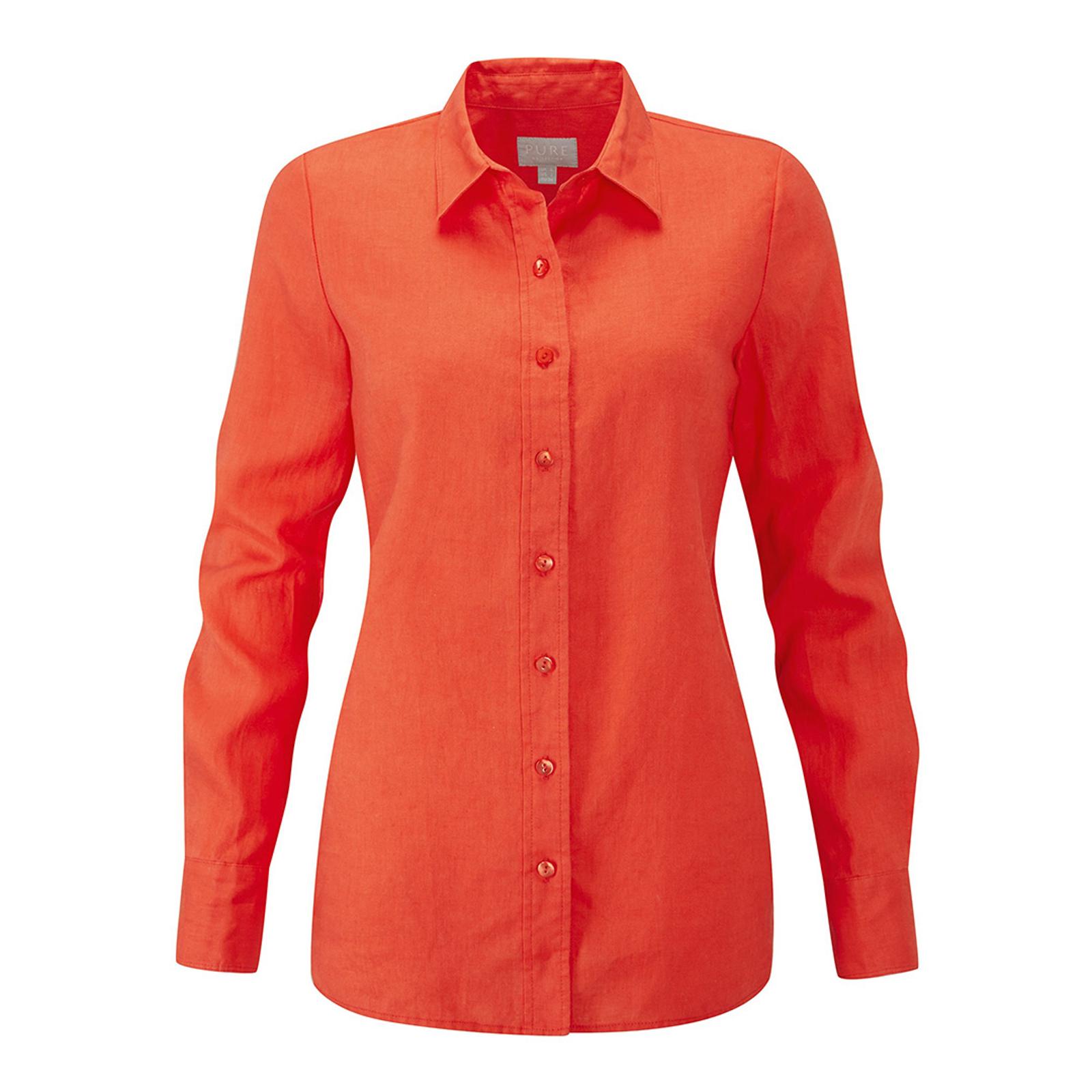 Hot Coral Linen Shirt - BrandAlley