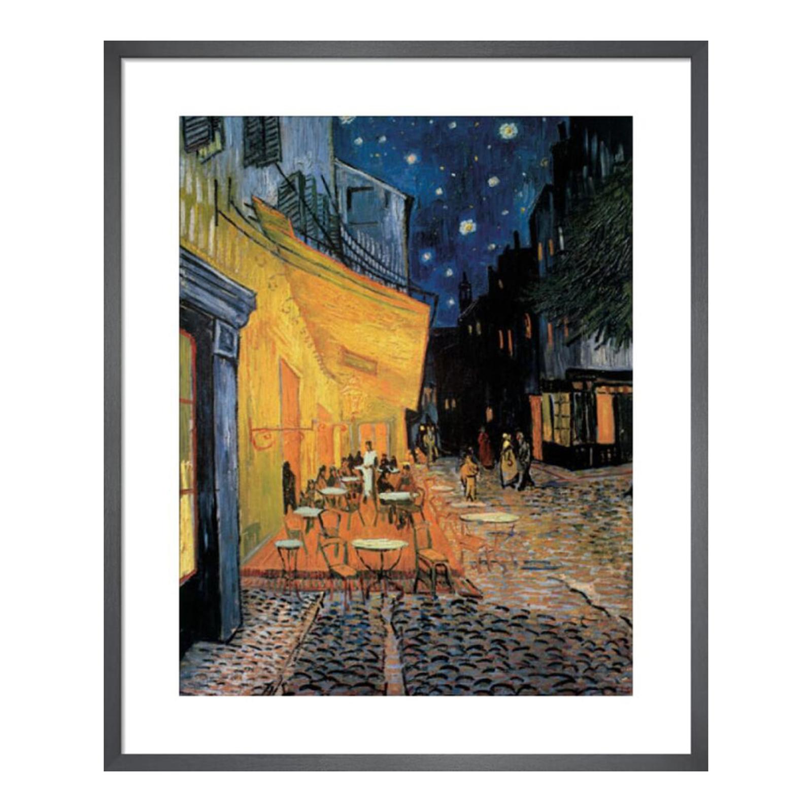 Cafe Terrace at Night 36x28cm Framed Print - BrandAlley