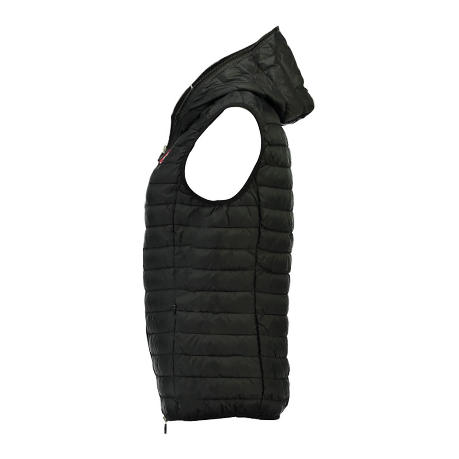 Men's Black Lightweight Hooded Gilet - BrandAlley