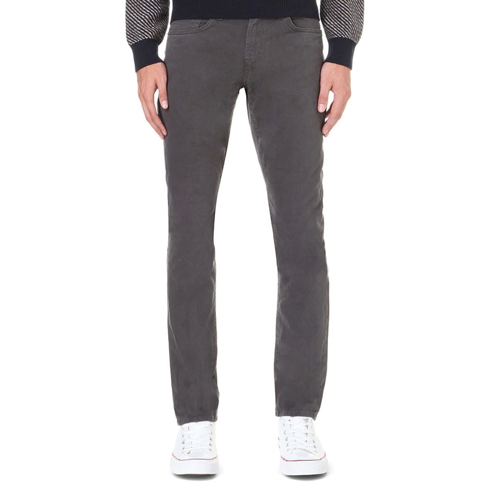 Charcoal Kane Straight Stretch Jeans - BrandAlley